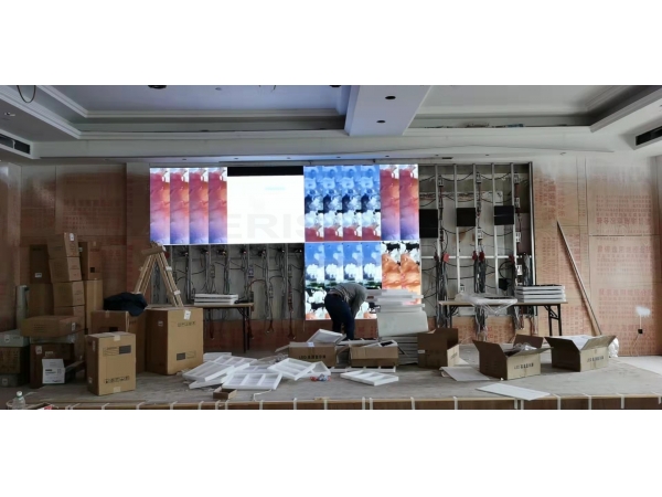 Indoor HD display installation video